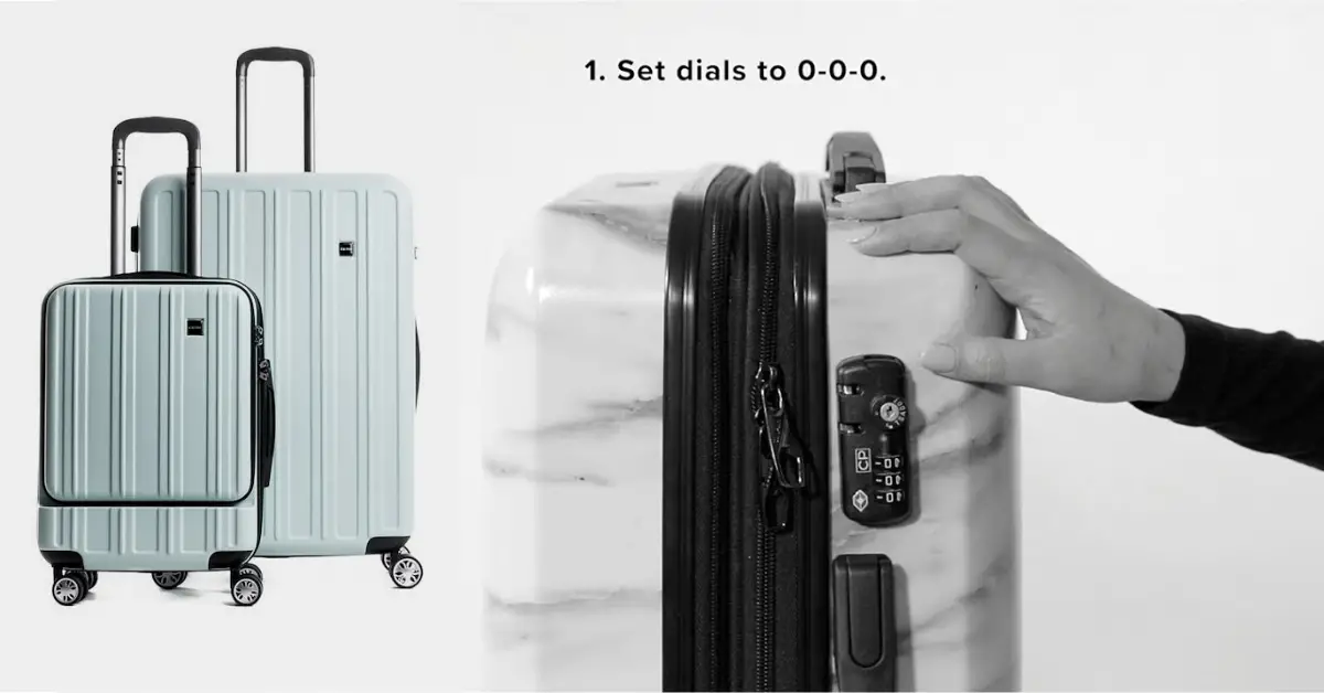 how to set lock on calpak luggage