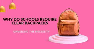 Why do schools require clear backpacks