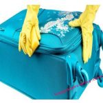 how to clean dirty fabric luggage